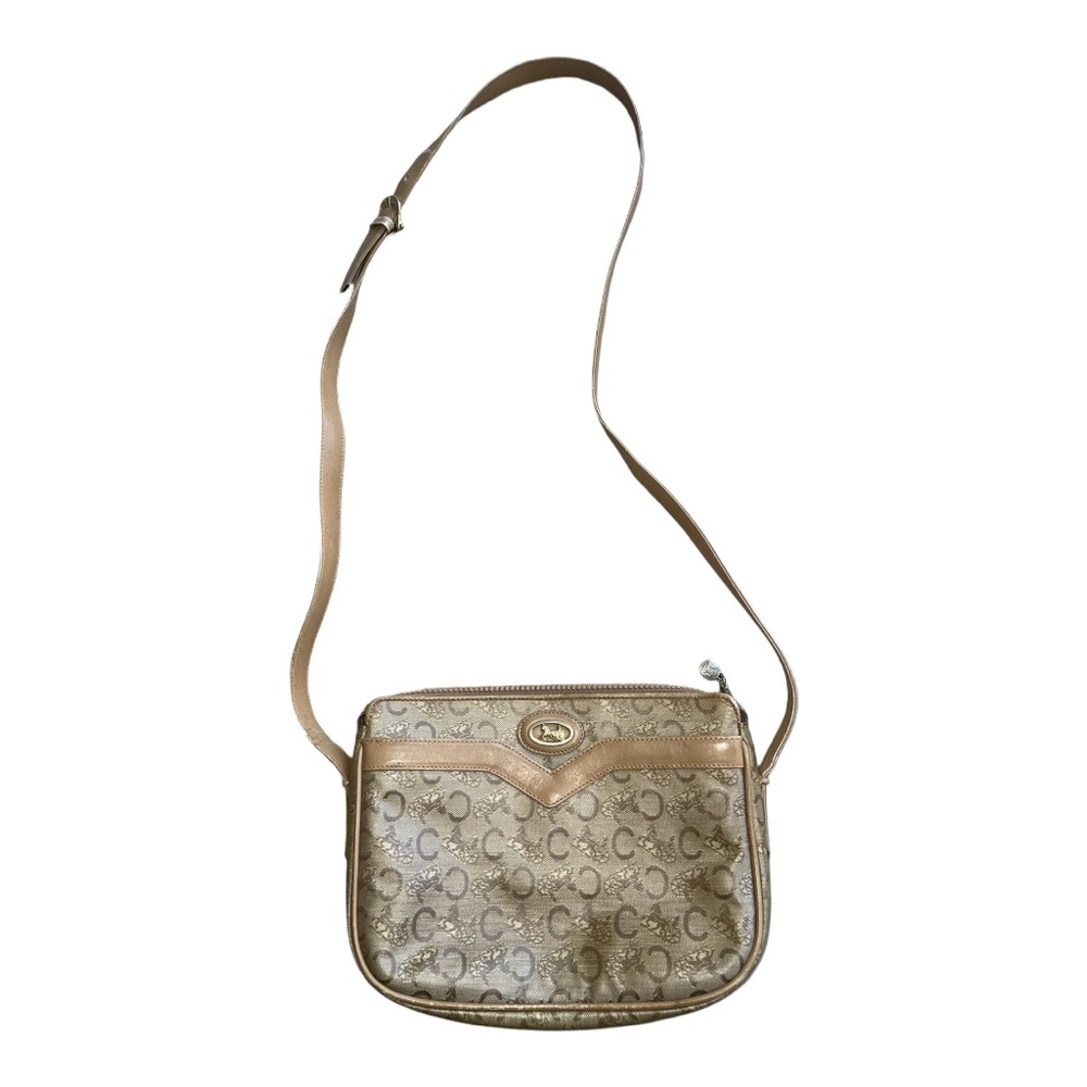 Celine Tan Crossbody Bag with Adjustable Strap
